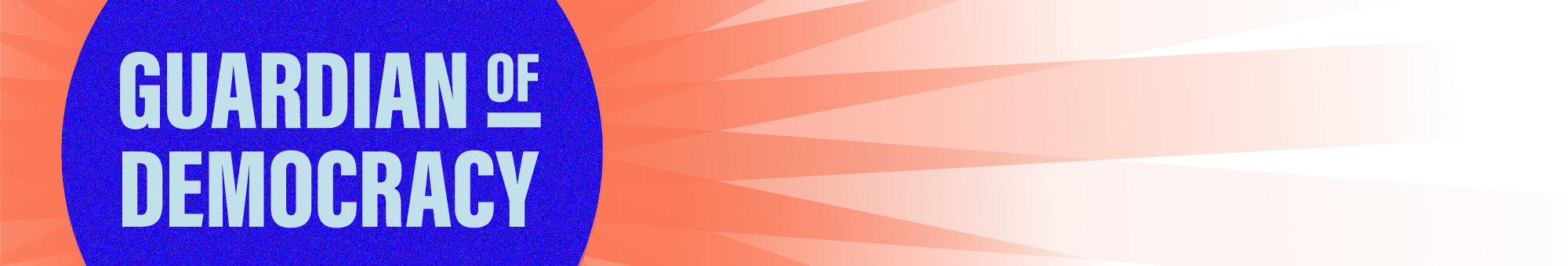 2026 Guardian of Democracy Logo featuring sun beams